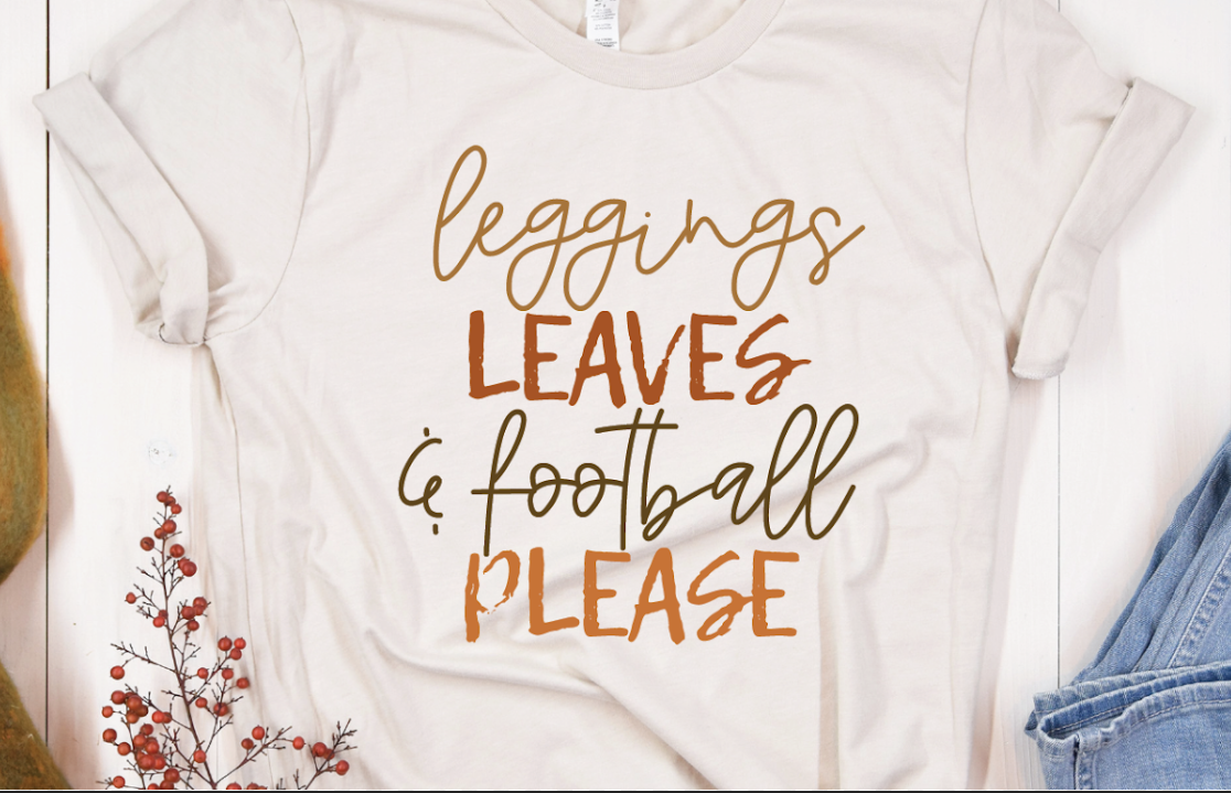 "Leggings, Leaves and Football Please" Unisex Tee